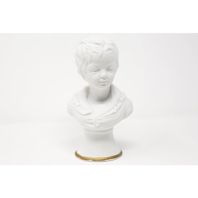 Vintage Porcelain Boy Bust For Sale - Image 9 of 9