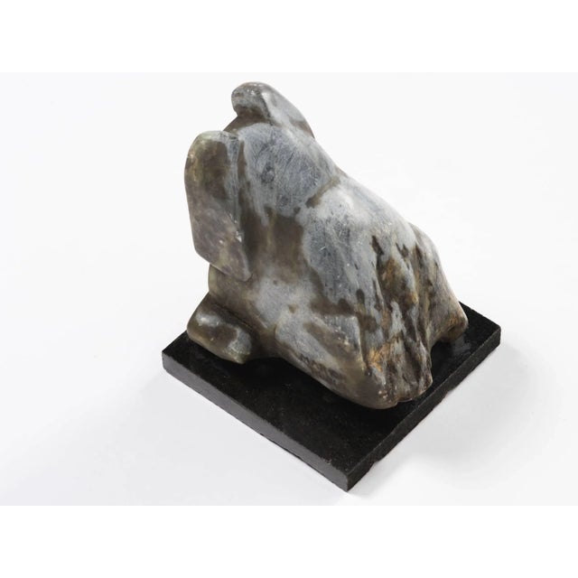 Traditional Signed Carved Marble Sculpture of Dog For Sale - Image 3 of 9