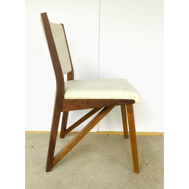 2020s Copeland Co. Modern Ivory Suede Exeter Side Chair For Sale - Image 5 of 7