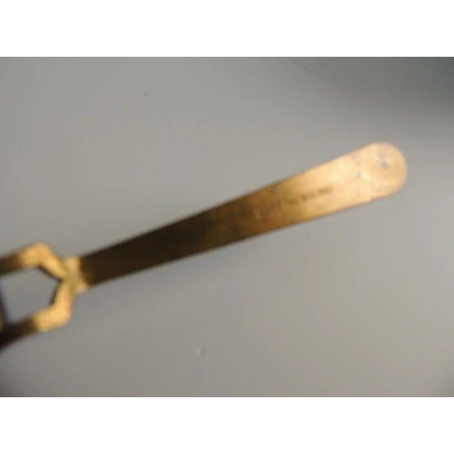 English 1990s English Brass Tea Spoons - Set of 4 For Sale - Image 3 of 6