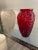 Art Deco Red and Opal White Art Glass Vases, 1940s, Set of 2 For Sale - Image 3 of 9