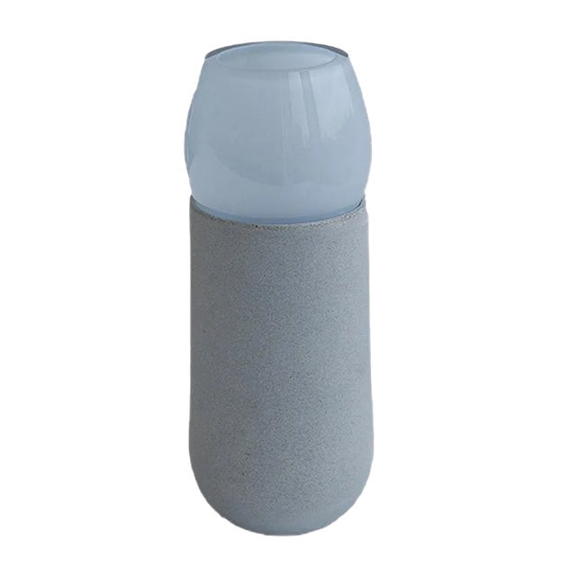 Nordic Mood Collection Medium Vase in Blue by Ekin Kayis For Sale