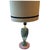 Murano glass lamp in green, with a purple base and black details. I have official proof of authenticity such as vintage...