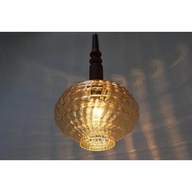 Mid-Century Glass Pendant, 1960s For Sale - Image 9 of 11