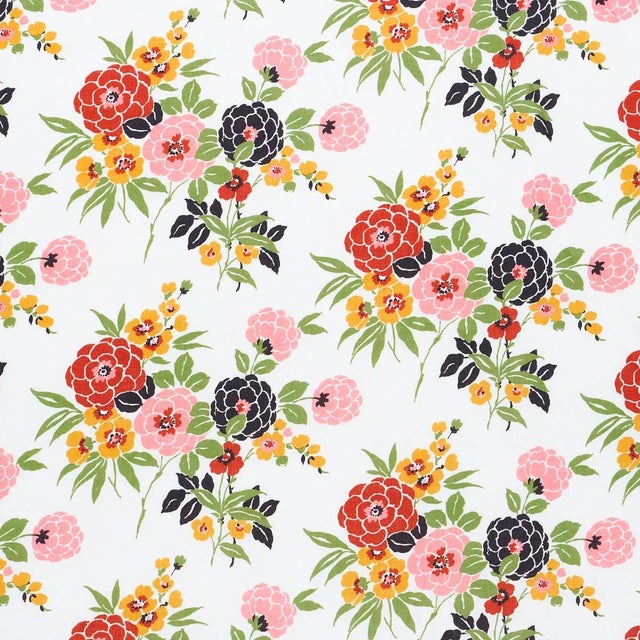 Schumacher Sample - Schumacher Valentina Floral Fabric in Multicolor For Sale - Image 4 of 4