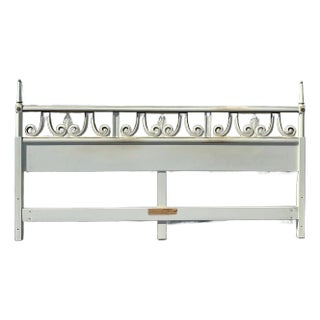 Mid 20th Century French Provincial King Size Headboard, Neoclassical Glam Chic For Sale