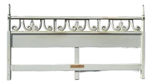 Mid 20th Century French Provincial King Size Headboard, Neoclassical Glam Chic