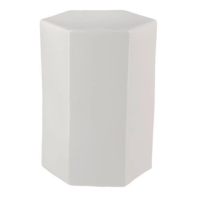 Jamie Young Porto Side Table in White, Small For Sale