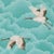 Harlequin Cranes in Flight Wallpaper in Marine For Sale