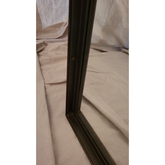 Vintage Industrial Framed Mirror For Sale - Image 4 of 4