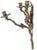 Metal Pair of Antique Louis XV Foliate Bronze Candle Wall Sconces For Sale - Image 7 of 10