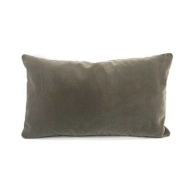 Not Yet Made - Made To Order Kravet Faux Mohair in Stone Gray Large Lumbar Pillow Cover For Sale - Image 5 of 5