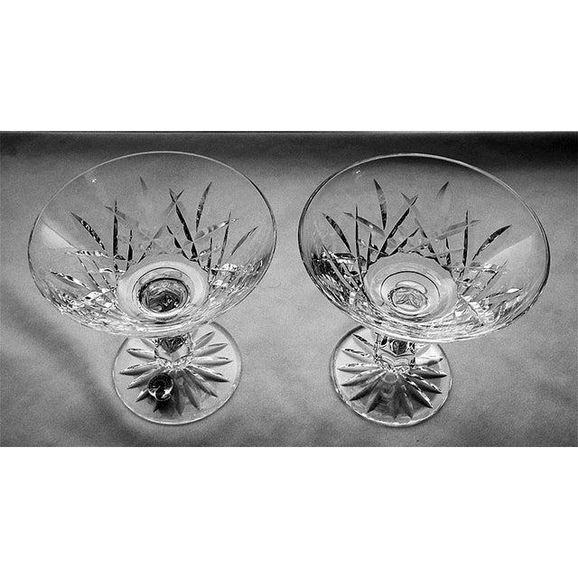 Traditional Waterford Cut Crystal Champagne/Tall Sherbet Rosslare Pattern - A Pair For Sale - Image 3 of 3