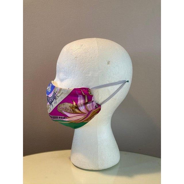 Textile Hermes Vintage Tropiques Silk Scarf Face Covering For Sale - Image 7 of 8