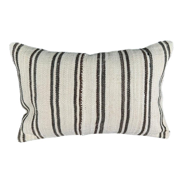 Turkish Hemp Pillow Cushion Natural Beige Brown Pillow Cushion Cover 16 "x 24" For Sale