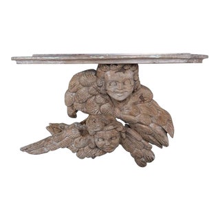19th Century Carved Italian Winged Cherub Shelf For Sale