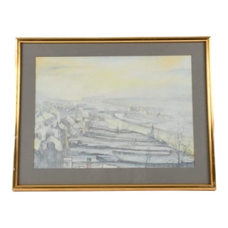 Framed Abstract Pastel by Richard Shesland For Sale