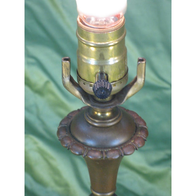 Early 20th Century Tabe Lamp Arts & Crafts / Art Deco Brass For Sale - Image 4 of 9
