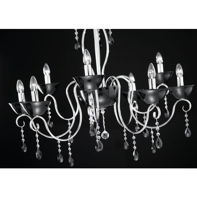 Diva 12 Lights Chandelier in Polished Chrome and Crystal by Aggiolight For Sale - Image 4 of 15