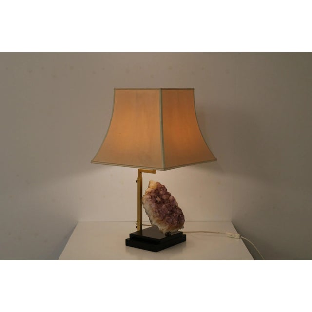 Belgian Amethyst Table Lamp, 1970s For Sale - Image 6 of 13