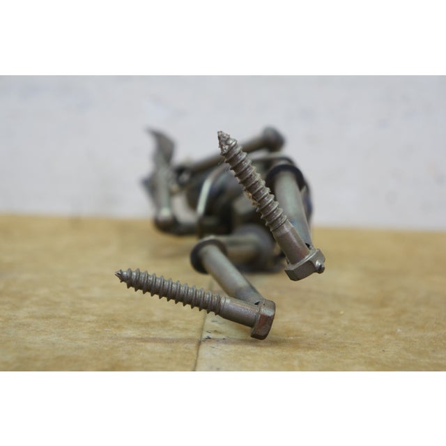 Vintage Handcrafted Metal Art Surgical Scene Sculpture Figurine Doctors Gift 13" For Sale - Image 14 of 18
