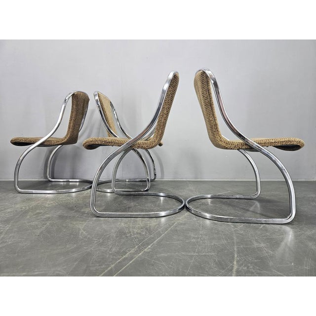 Mid-Century Dining Chairs in the style of Gastone Rinaldi, Italy, 1970s, Set of 4 For Sale - Image 9 of 16