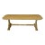 Vintage Butter Yellow Painted Trestle Sofa Table With Scalloped Top For Sale