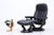 Black Set of Consul Recliner with Ottoman in Leather from Stressless For Sale - Image 8 of 18