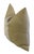 French Gold and Cream Appliqué Stripe Wool & Linen Feather/Down Pillow For Sale - Image 4 of 6