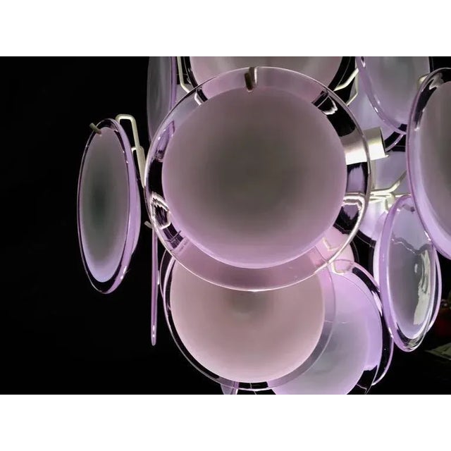 Disc Murano Chandelier from Vistosi, 1970s For Sale - Image 4 of 9