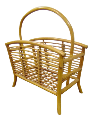 Mid-Century Modern Bamboo Magazine Rack