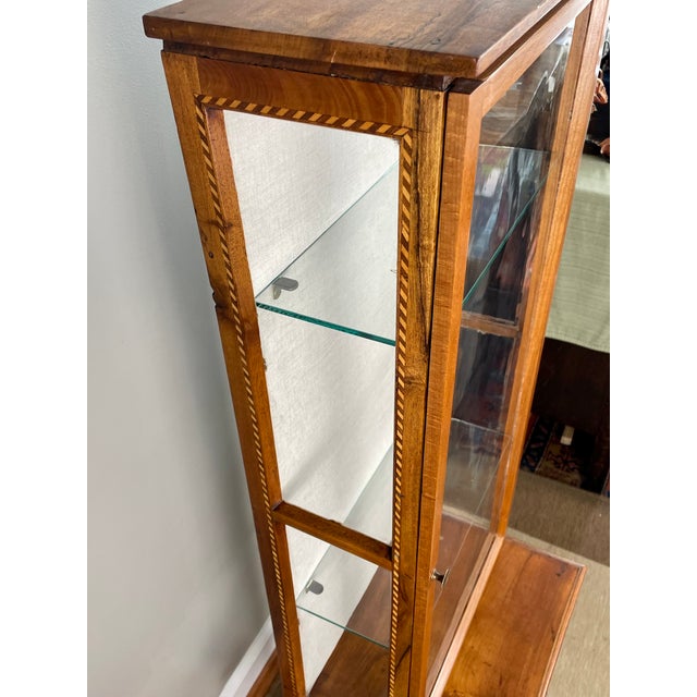 18th Century French Provincial Petite Display Cabinet on Chest For Sale - Image 11 of 18