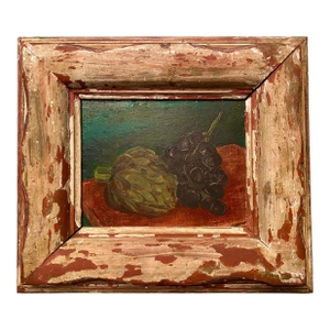 Copeland Charles Burg Artichoke and Grapes Oil Painting Framed