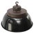 Vintage Factory Black Enamel and Cast Iron Pendant Lamp For Sale - Image 4 of 5
