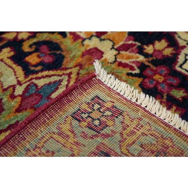 Red Antique Persian Rug 4'4'' x 5'10'' For Sale - Image 8 of 9