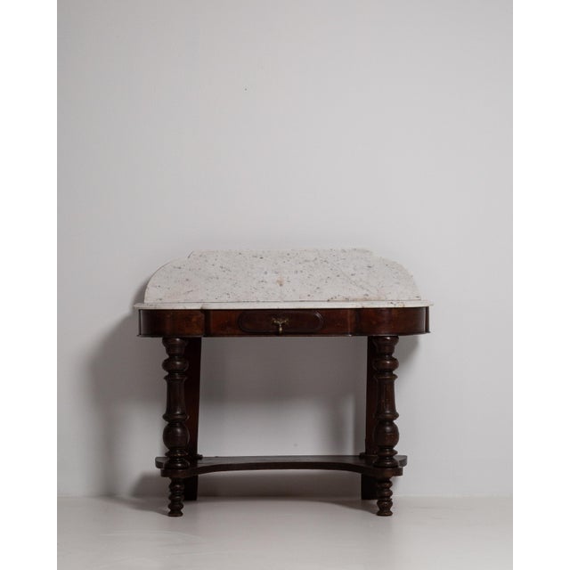 19th Century Victorian Console Table With Marble Top For Sale - Image 13 of 17