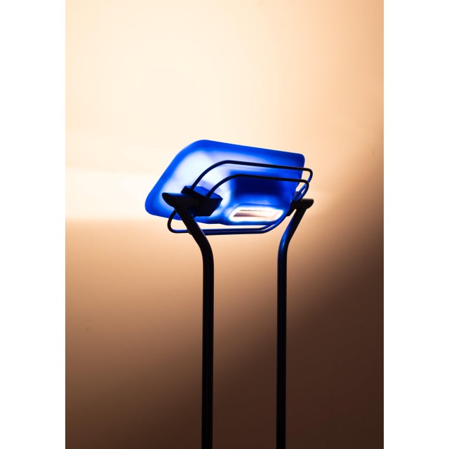 Vintage Light Blue Halogen Floor Lamp by Jordi Vilardell, 1980 For Sale - Image 12 of 15