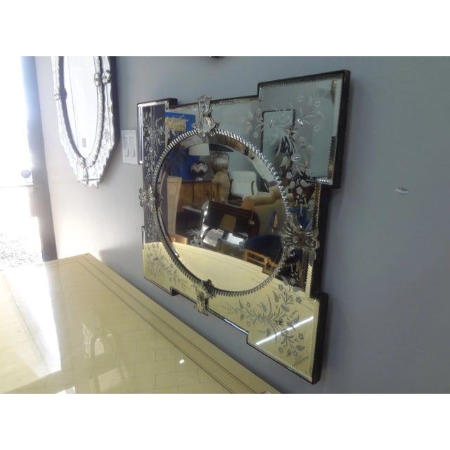 Etched and Beveled Venetian Mirror For Sale - Image 11 of 12