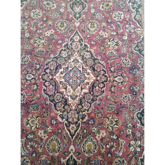 Wool pile genuine hand made very fine Persian Kashan -