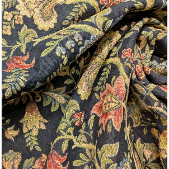 Vintage Old World Weavers for Scalamandre "Jacobean Nocturne" Tapestry Jacquard Fabric- 5 Yards For Sale In Los Angeles - Image 6 of 7