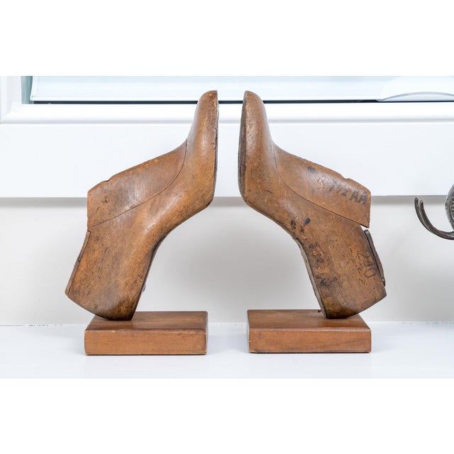 Antique Wooden Shoe Making Mold Bookends—A Pair For Sale - Image 4 of 6