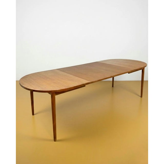 Wood Vintage Danish Oval Table in Teak, 1950s For Sale - Image 7 of 7