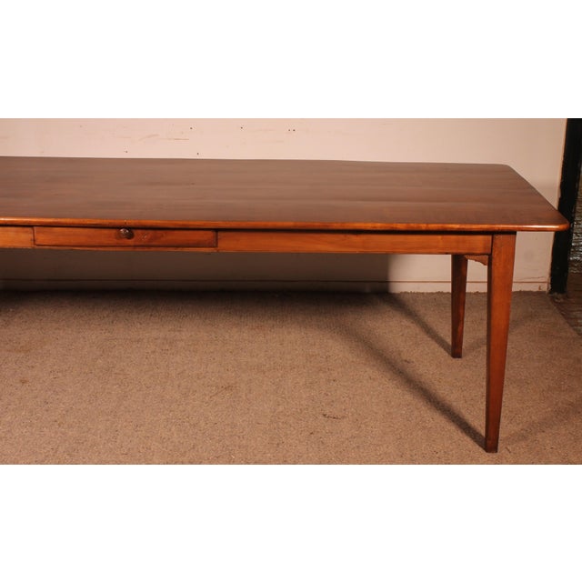 19th Century Cherry Wood Refectory Table For Sale - Image 6 of 12