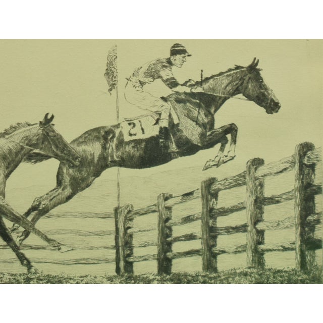 "New Jersey Hunt Cup" C1930 Drypoint by Paul Brown For Sale - Image 12 of 15