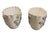 Pair of Vintage Italian Ceramic Art Pottery Vases With Relief Leaf Motif For Sale - Image 4 of 12