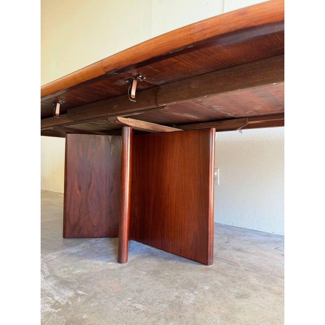 Danish Mid-Century Rosewood Extendable Dining Table by Ansager Møbler With Two Leaves For Sale - Image 11 of 12