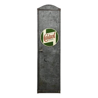 Antique Castrol Metal Cabinet For Sale