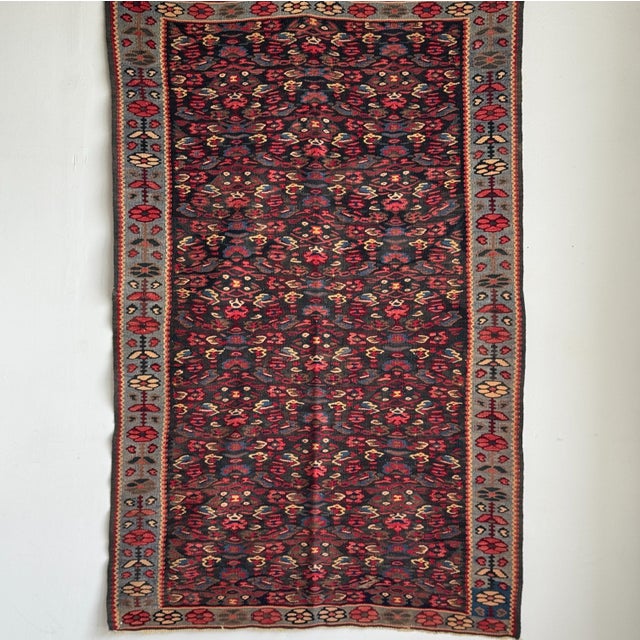 Vintage Middle Eastern Rug with Pink and Blue Floral Patterns, 1980s For Sale - Image 15 of 18