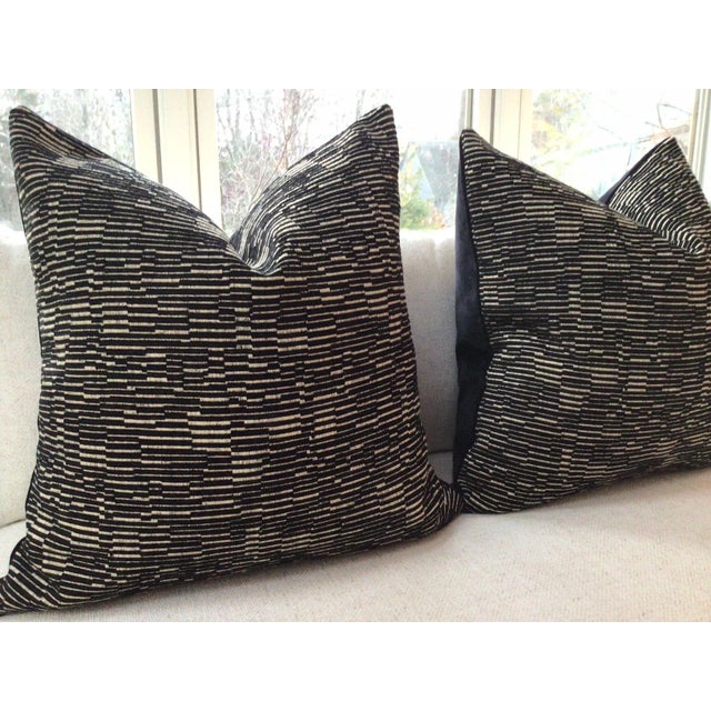 Modern Contemporary Manuel Canovas Marzac in Noir Pillows- a Pair For Sale - Image 3 of 5