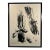 Vintage Chinese Ink Painting on Fabriano Paper Framed Calligraphy Brushwork For Sale